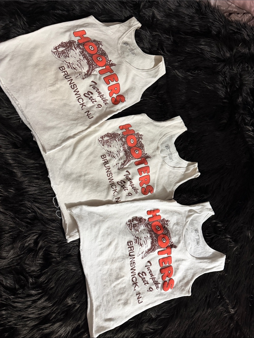 Hooters White Tank Tops with Orange Logo - Brunswick NJ Graphic price per each